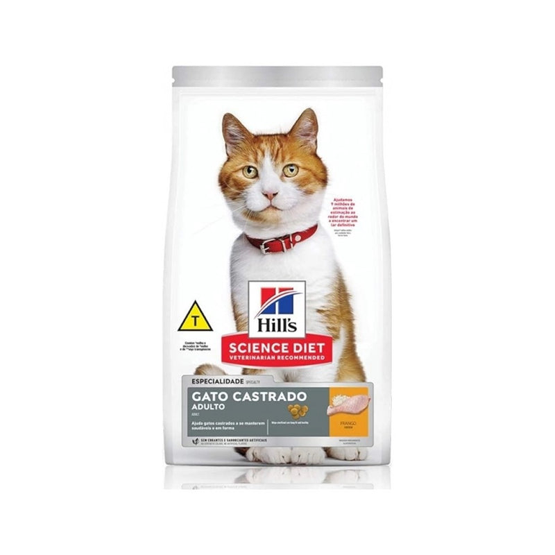 RAÇÃO SCIENCE DIET FELINO ADULTO CASTRADO FRANGO